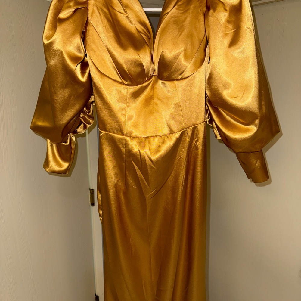 Custom made gold gown